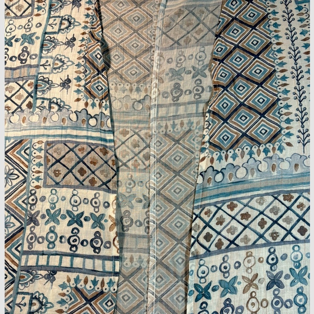 BloomChic Open Front Kimono Cardigan Boho Patchwork Blue Plus 18/20 - Picture 4 of 11